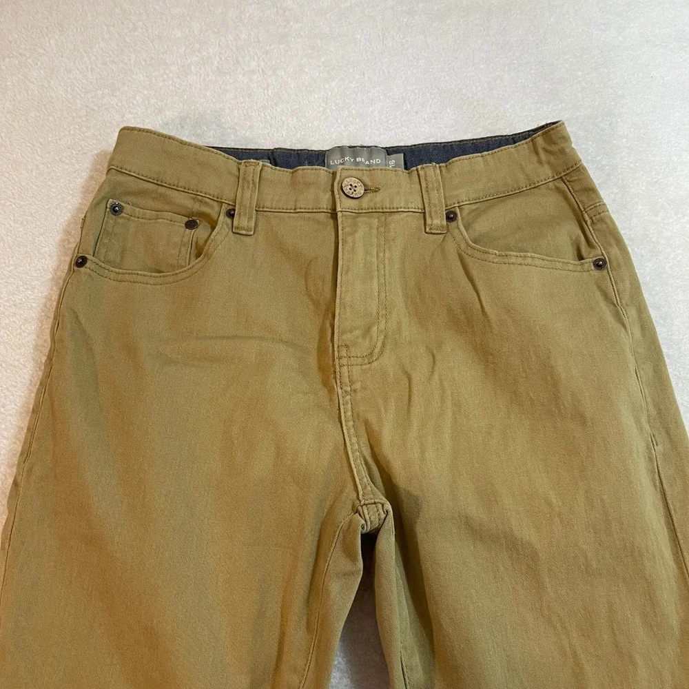 Lucky Brand Boys Authentic Skinny Stretch Khaki Tan Pants Size 16